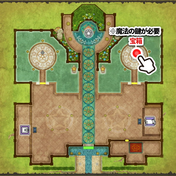 ドラクエ2リメイクいなずまの巻物の入手場所拡大マップ