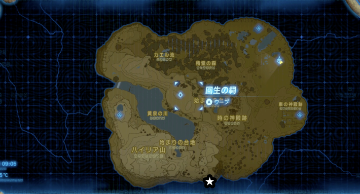 炎の矢が最初に拾える場所マップ