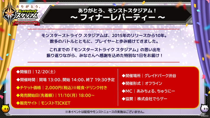 パーティーの内容