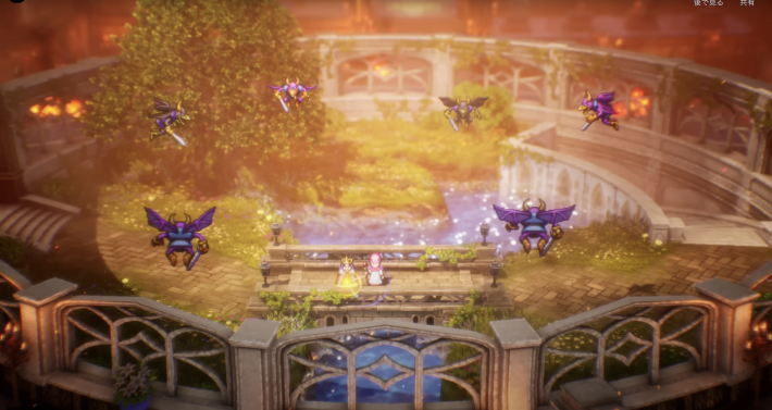 ドラゴンクエスト2リメイクのハーゴンによるムーンブルク襲撃のアニメーション