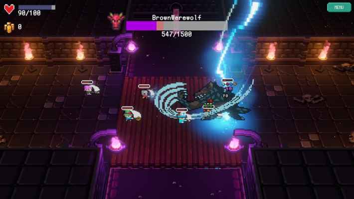 HeroesSagaZeroのボス戦シーン