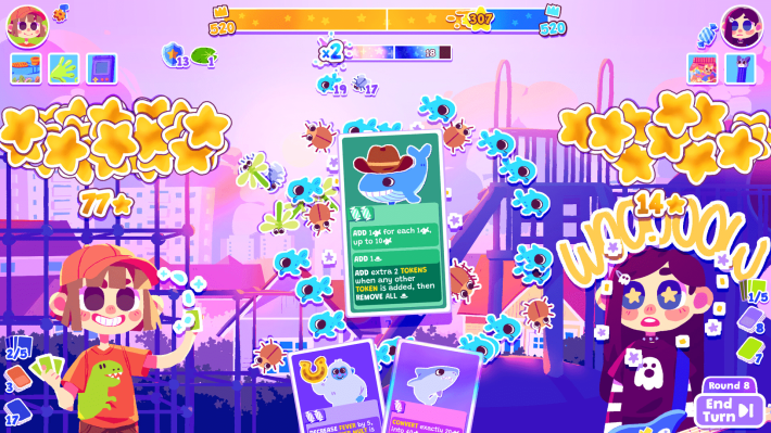 ぼくのカードのほーがきみのよりすごいもん！