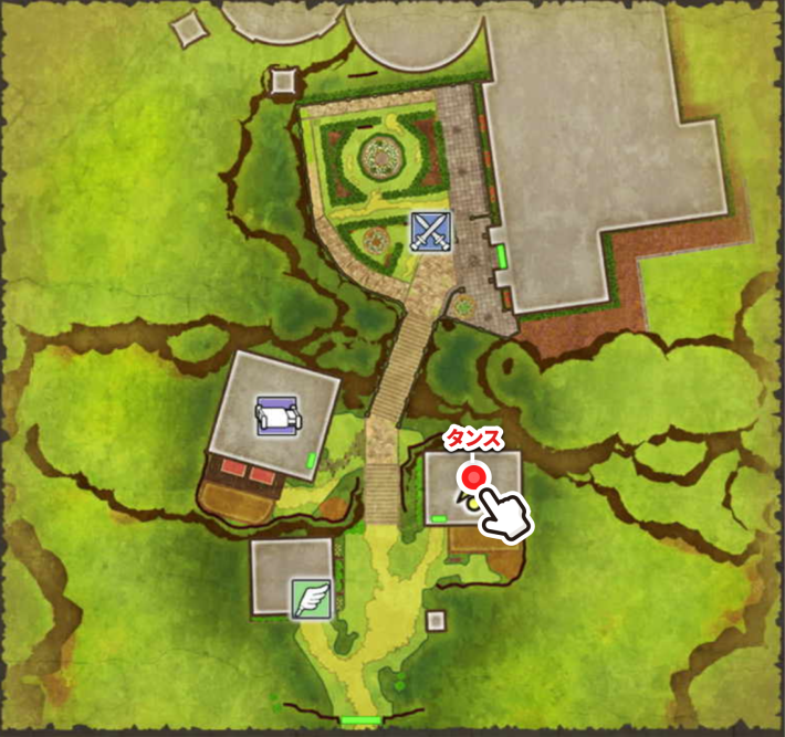 ドラクエ2リメイクのサマルトリアの東の民家のタンス小さなメダル場所マップ