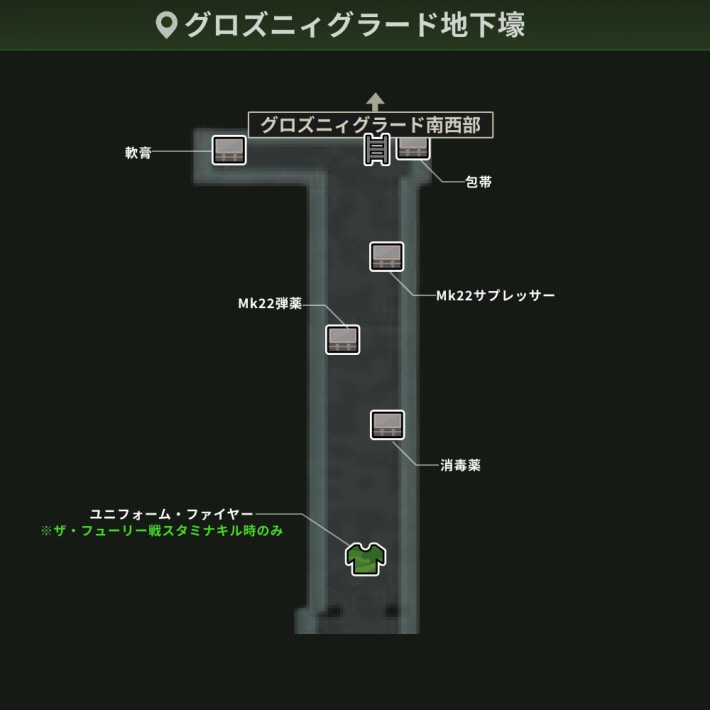 グロズニィグラード地下壕(フューリー後)_アイテム