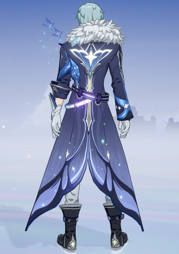 澄み渡る蛍煙の背面画像