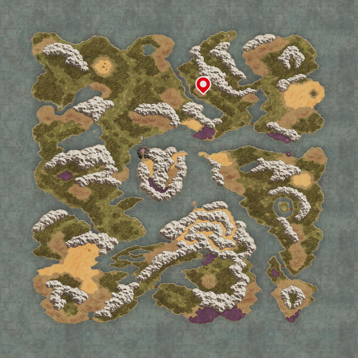 ドラクエ1リメイクのラダトーム東部の森に囲まれた隆起地帯