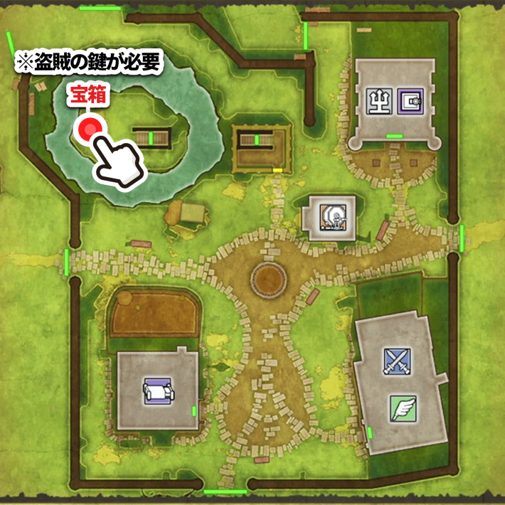 ドラクエ2リメイクマホリーの巻物の入手場所拡大マップ