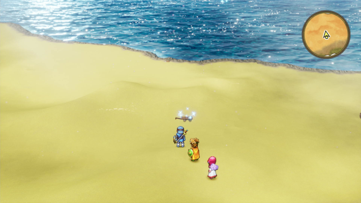 ドラクエ2リメイクのオアシス 東 砂漠 キラキラ