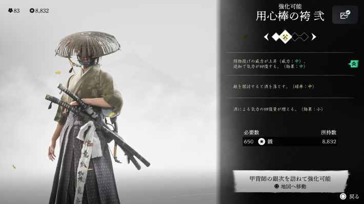 ゴーストオブヨウテイの装備の強化