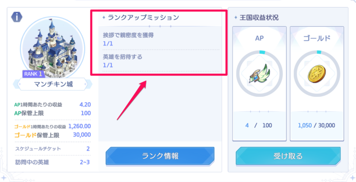 ランクアップミッション