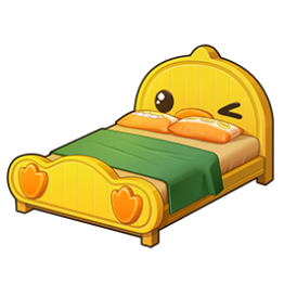 アヒルちゃんのベッド