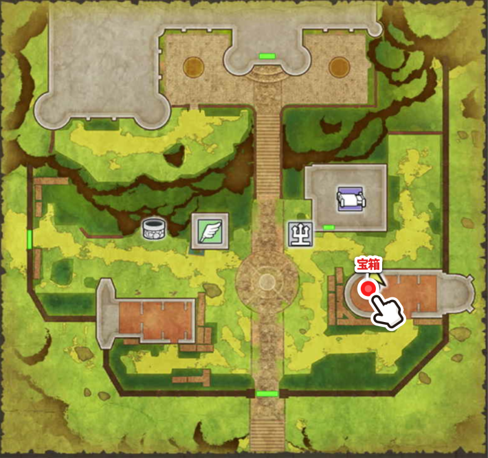 ドラクエ2リメイクのローレシアの町の東の崩壊した建物小さなメダル場所マップ