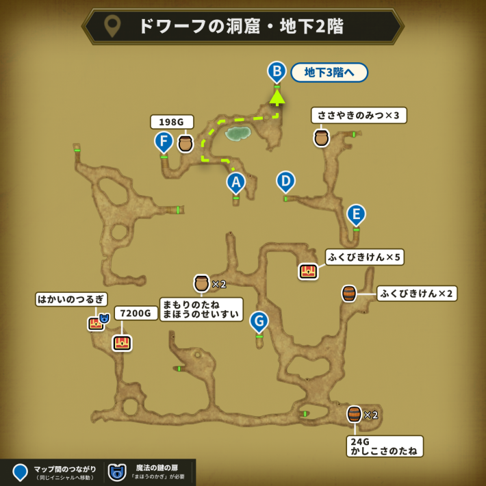 そのまま北に進んで地下3階へ