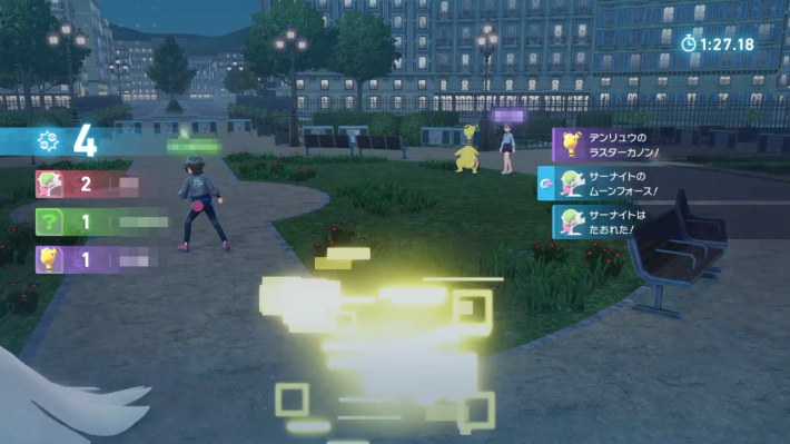 ポケモンZAのZAバトルクラブの戦闘不能の様子