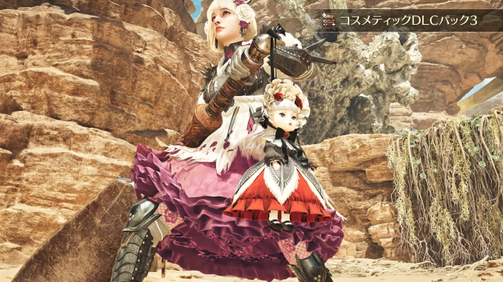 モンハンワイルズのコスメティックDLCパック3のハンターが身につけている武器チャーム