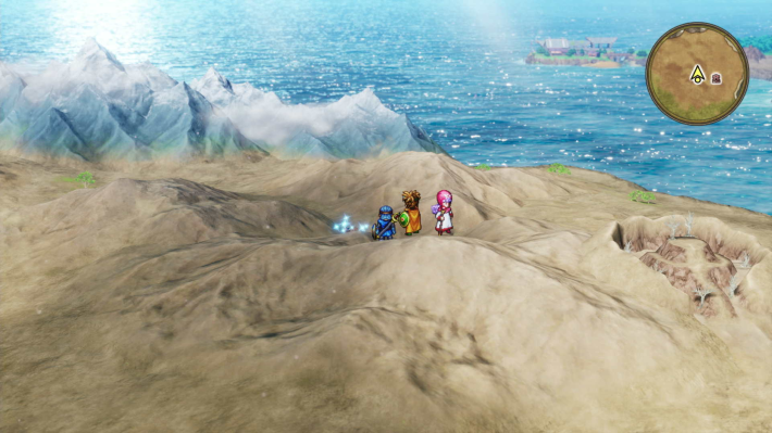 ドラクエ2リメイクのルプガナの町 北西 砂漠キラキラ