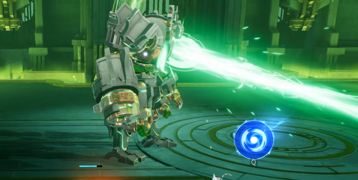 溜めビームは背後に回って回避