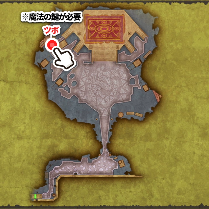 ドラクエ2リメイクぬすっと刈りの巻物の入手場所拡大マップ