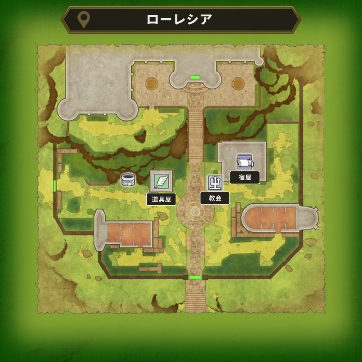 ドラクエ2リメイクのローレシアの店マップ.png