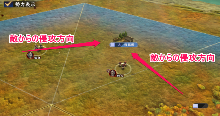 マップ端の領土