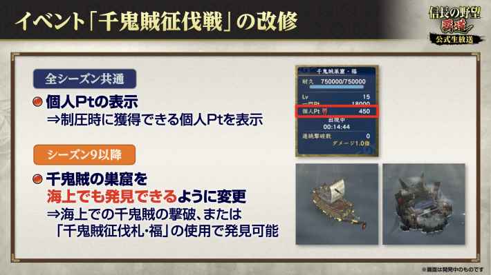 イベント「千鬼賊征伐戦」の改修