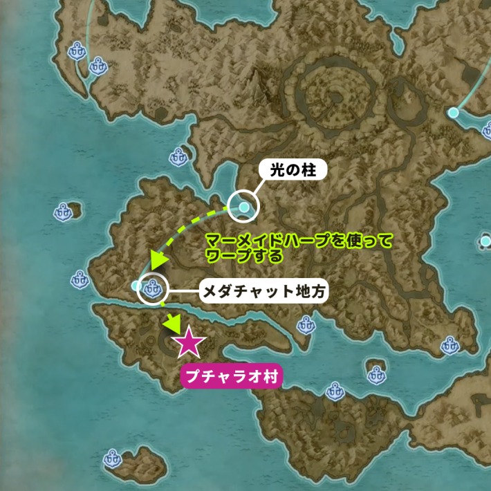 ドラクエ11Sのプチャラオ村の場所
