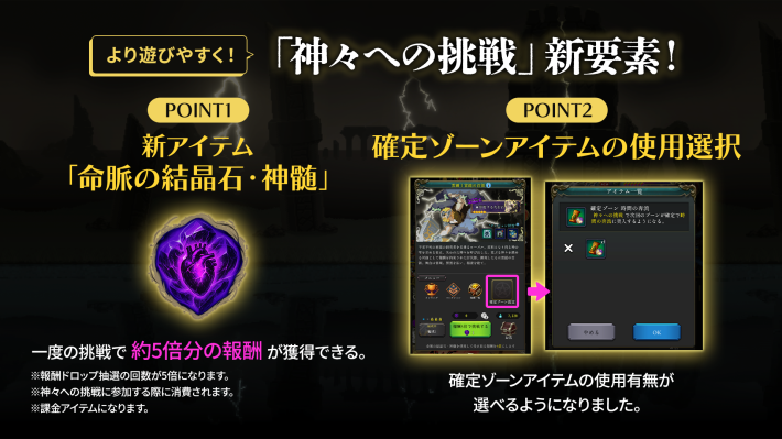 ログウィズの神々への挑戦の新要素
