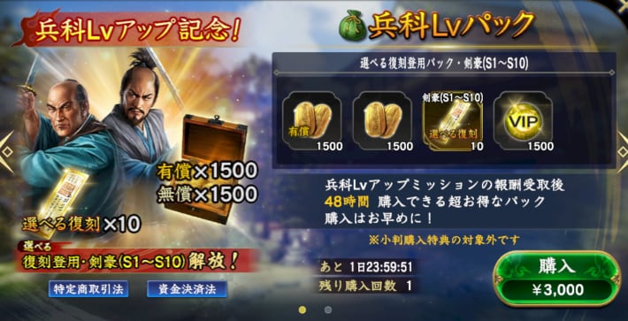 兵科Lvパック
