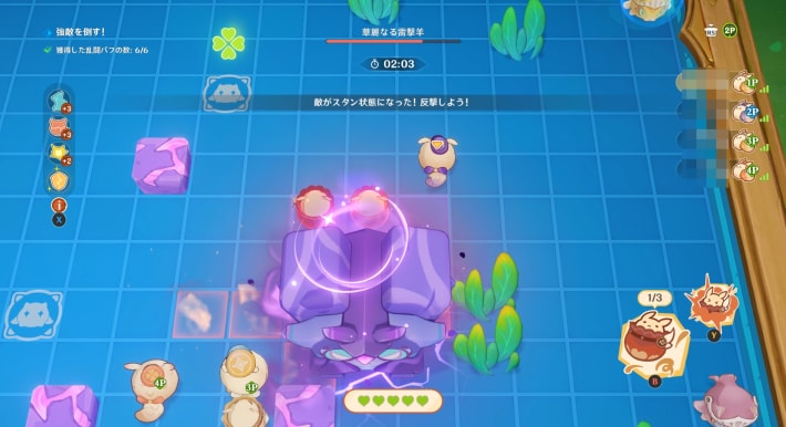 怒り三倍の電撃羊：ボスのポイント