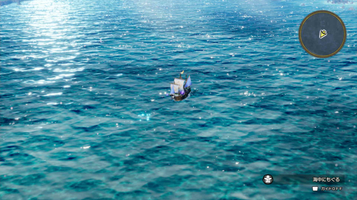 ドラクエ2リメイクのペルポイの町 北東 海の上 のキラキラ