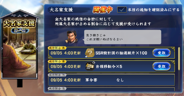 大名家支援