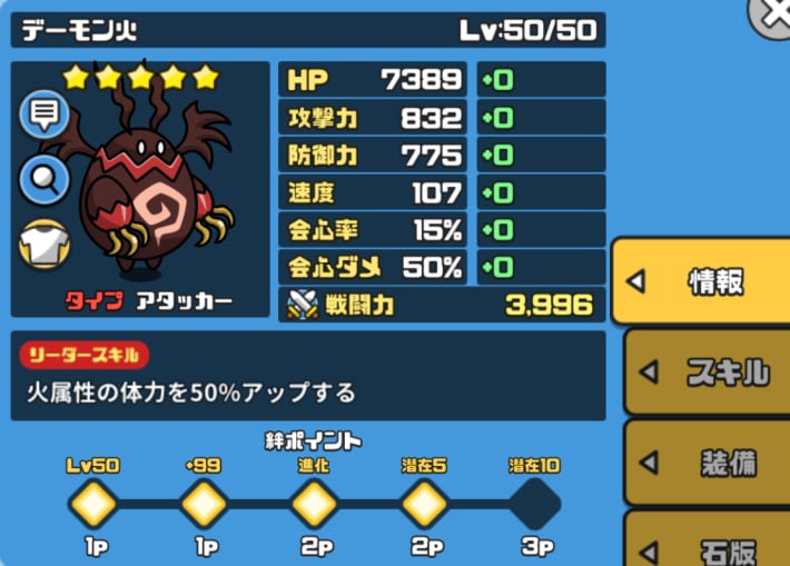 キャラの育成を進めて絆ポイントを集める