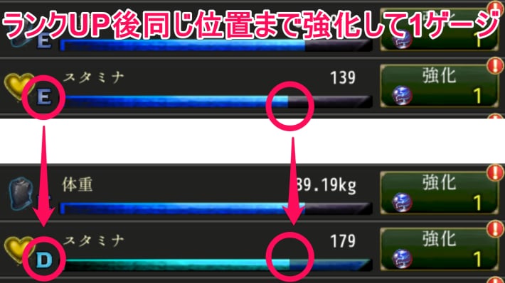ログウィズのエインヘリアルのステの1ゲージ