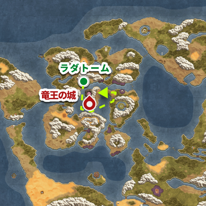 ドラクエ2リメイクのアサシンの巻物の入手場所マップ