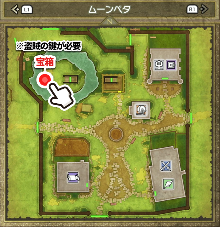 ドラクエ2リメイクマホリーの巻物の入手場所拡大マップ