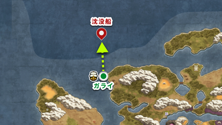 ドラクエ2リメイクの沈没船の洞窟の行き方と場所