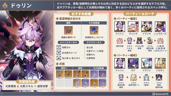 原神のドゥリン性能評価