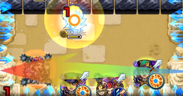 味方3体に触れてから敵を攻撃