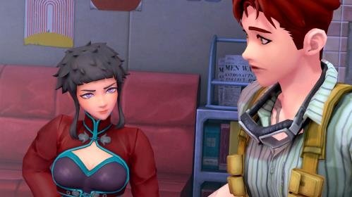 STARBITES ゲームスクリーンショット2 緑髪の少女