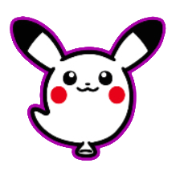 ゴーストピカチュウのステッカーの画像