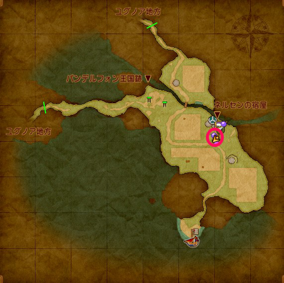 ネルセンの宿屋前の吟遊詩人の場所