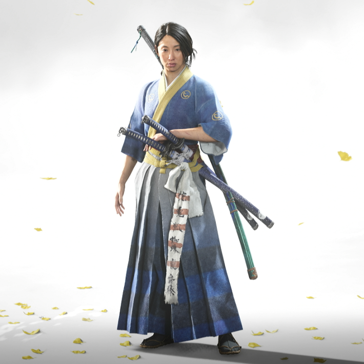 ゴーストオブヨウテイの用心棒の袴紺碧