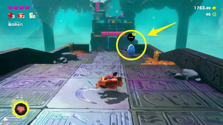 分岐路に降りた地点の近くにいるワレルヤ