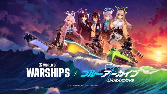 『ワールドオブウォーシップス』✕『ブルアカ』コラボ第2弾が開催！ユウカやアロナも海戦に参戦！の画像