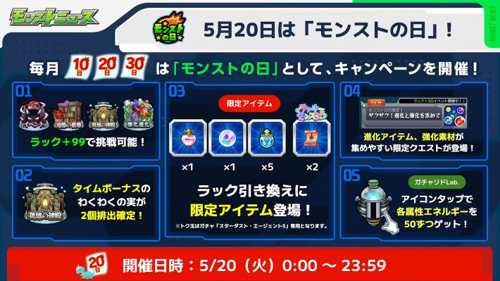 モンストの日の引換アイテム