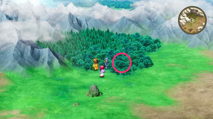 ラダトームの城 南南東 森の中