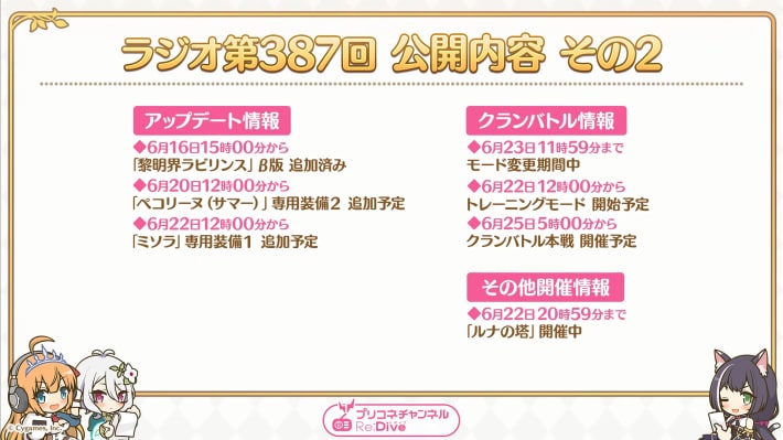 プリコネラジオ最新情報まとめの画像