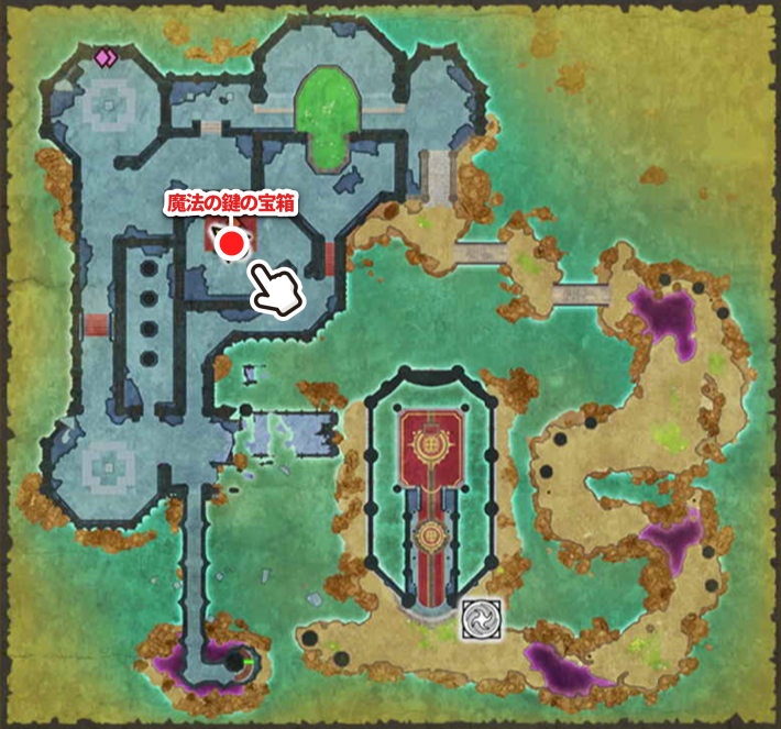 ドラクエ2リメイクの竜王の城地下6階小さなメダル場所マップ