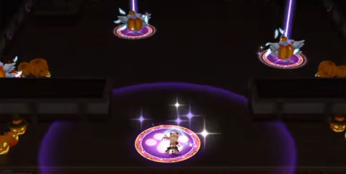 白猫のハロウィンシエラはかぼちゃフレイヤを3つ設置