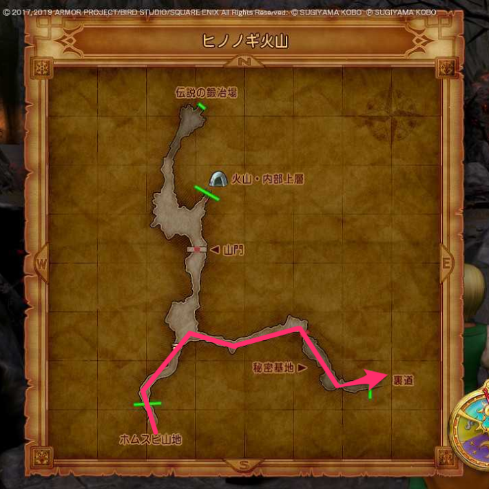 ヒノノギ山ふもとから秘密基地へ